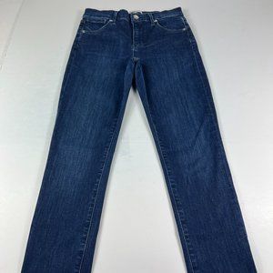 AGOLDE Jeans Women's 25 Sophie Hi Rise Skinny Cropped Dark Blue Stretch Denim